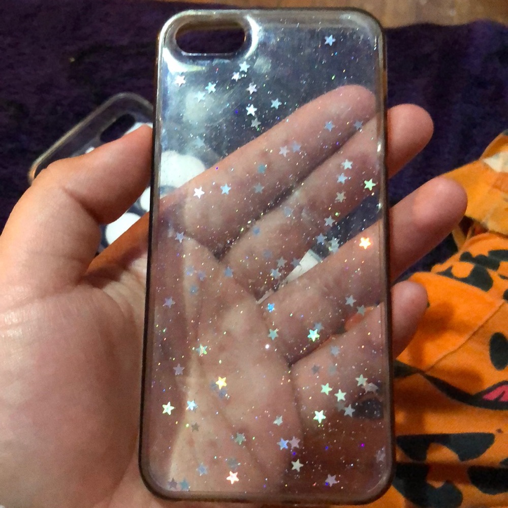 I phone 5/c clear holographic case